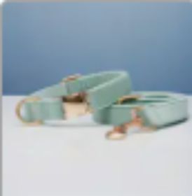 Multiple Colour Velvet Personalise Dog Collar Leash Set With Bow (Option: Cyan set-XS)